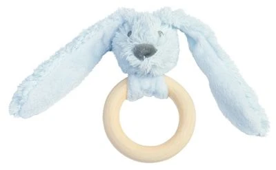 Happy Horse Blue Rabbit Richie Beißring Aus Holz - 12 Cm 2 Happy Horse Blue Rabbit Richie Beißring Aus Holz - 12 Cm