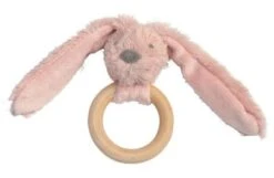 Happy Horse Old Pink Rabbit Richie Beißring Aus Holz - 12 Cm