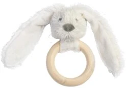 Happy Horse Elfenbein Kaninchen Richie Beißring Aus Holz - 12 Cm